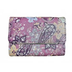 Safe Keeper Women's Trifold Zip Wallet in Floral Print Plenty Slots For Cards